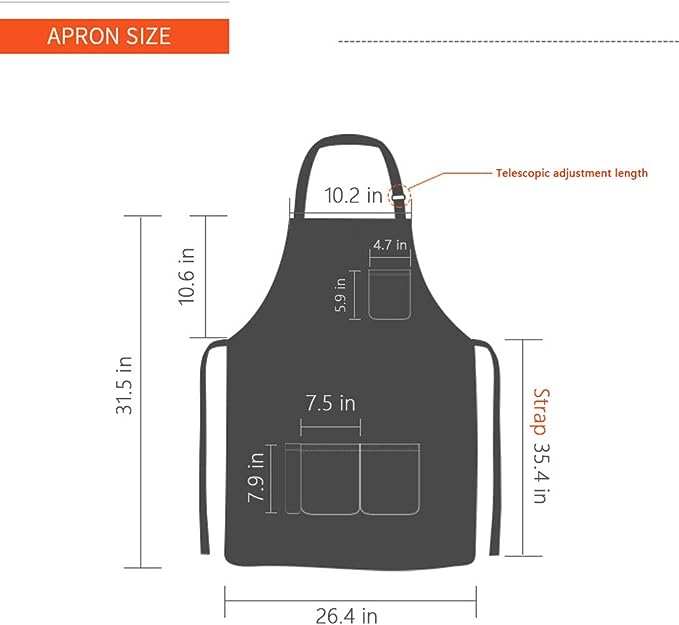 Adjustable Denim Jean Potting Apron with 5 Pockets