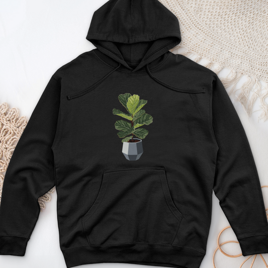 Fiddle Leaf Fig Midweight Hooded Sweatshirt