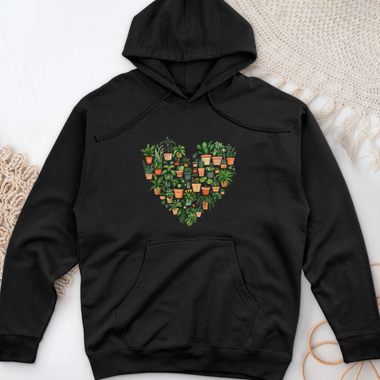 Heart Plants Midweight Hooded Sweatshirt