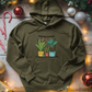 Merry and Bright With Houseplants Midweight Hooded Sweatshirt