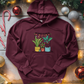 Merry and Bright With Houseplants Midweight Hooded Sweatshirt