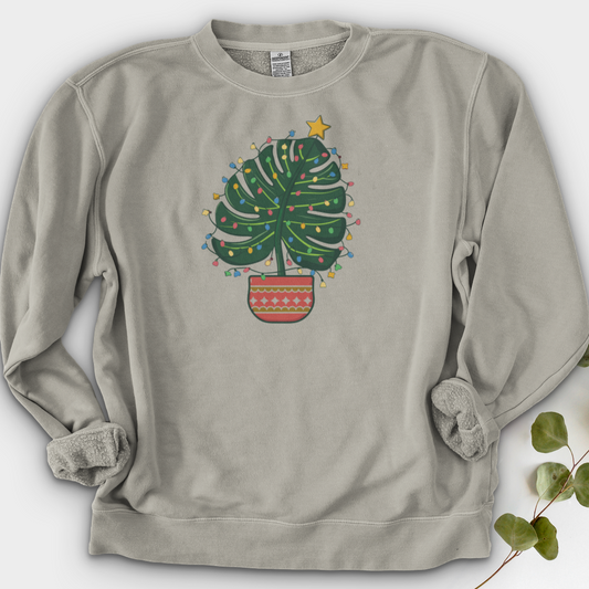 Monstera Christmas Tree Crewneck