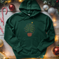 Monstera Christmas Tree Midweight Hooded Sweatshirt