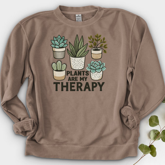 Plants Are My Therapy Crewneck