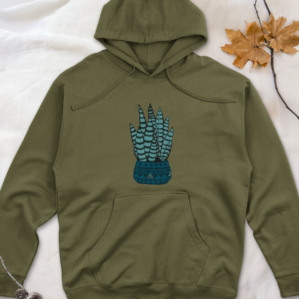 Snake Plant Midweight Hooded Sweatshirt