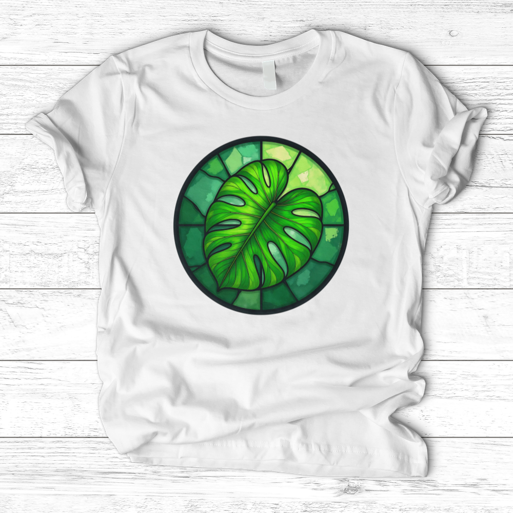 Stained Glass Monstera Leaf T-Shirt