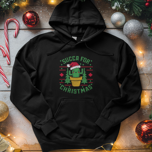 Succa for Christmas Midweight Hooded Sweatshirt