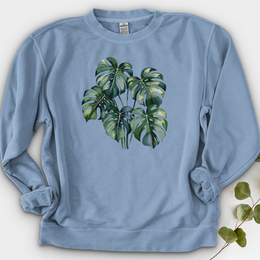 Watercolor Tropical Monstera Plant Crewneck