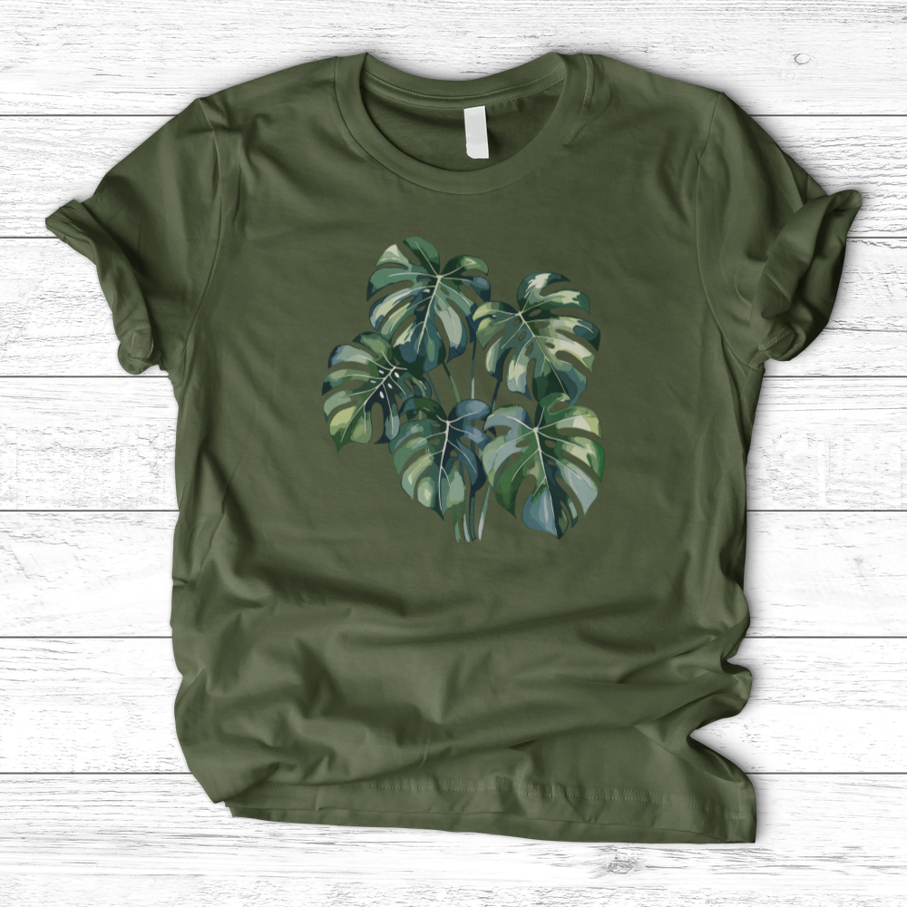 Watercolor Tropical Monstera Plant T-Shirt