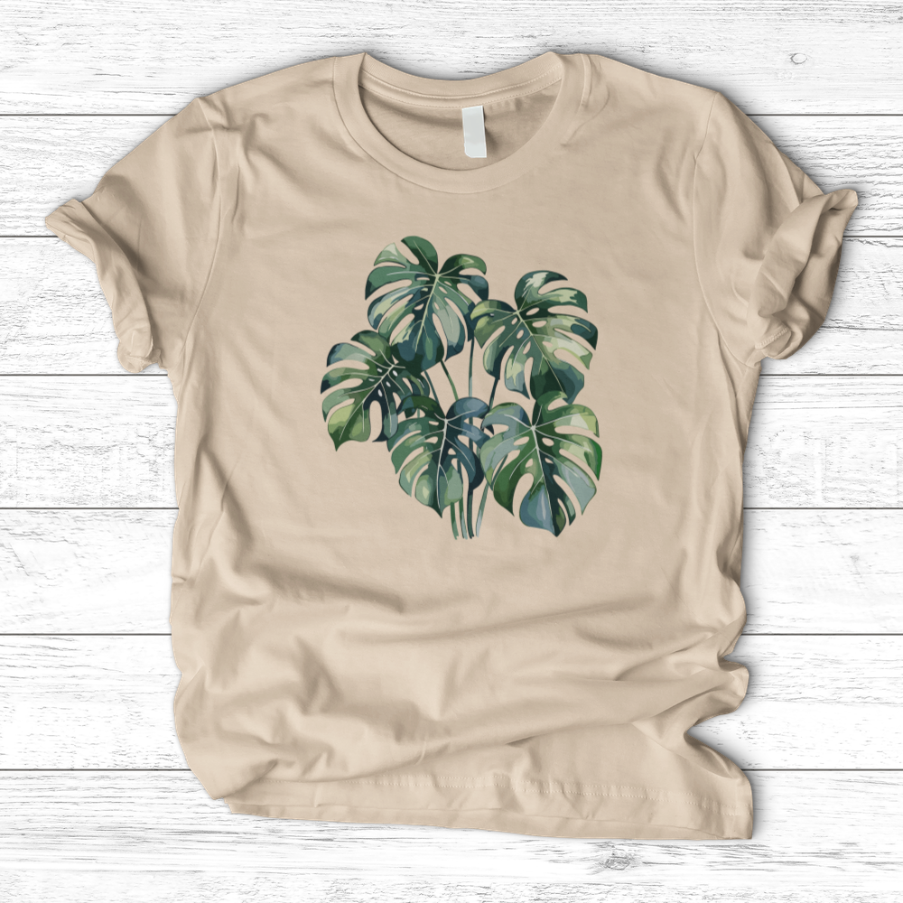 Watercolor Tropical Monstera Plant T-Shirt