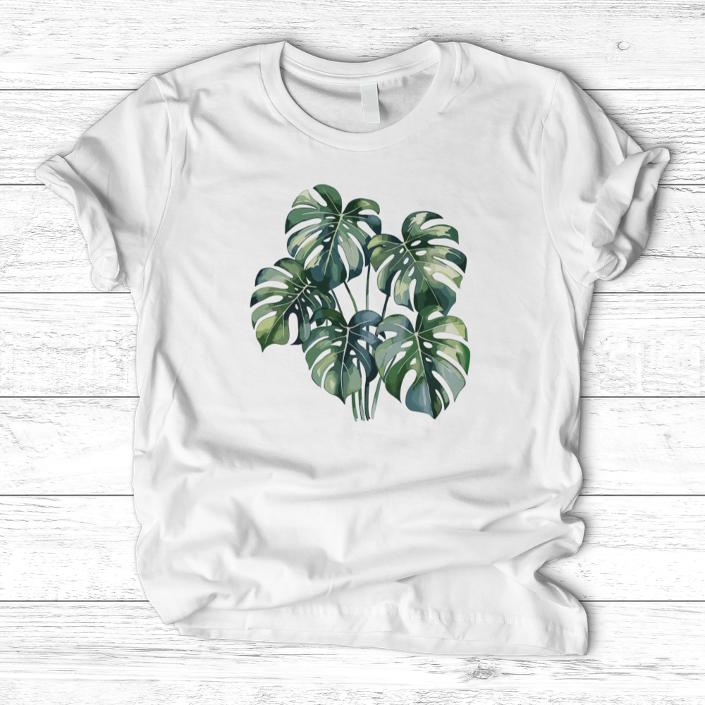 Watercolor Tropical Monstera Plant T-Shirt